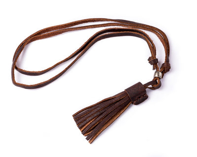 Leather Necklace - Leather Stripes - boom-ibiza