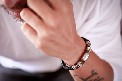 Magnetic Leather Bracelet - Madrid A - boom-ibiza