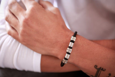 Magnetic Leather Bracelet - Madrid B - boom-ibiza