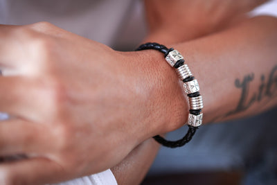 Magnetic Leather Bracelet - Madrid B - boom-ibiza