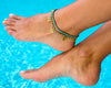 Anklet - Double strand Brass & Turquoise Anklet - boom-ibiza