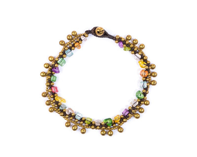Anklet - Brass & Colorful Bells Anklet - boom-ibiza