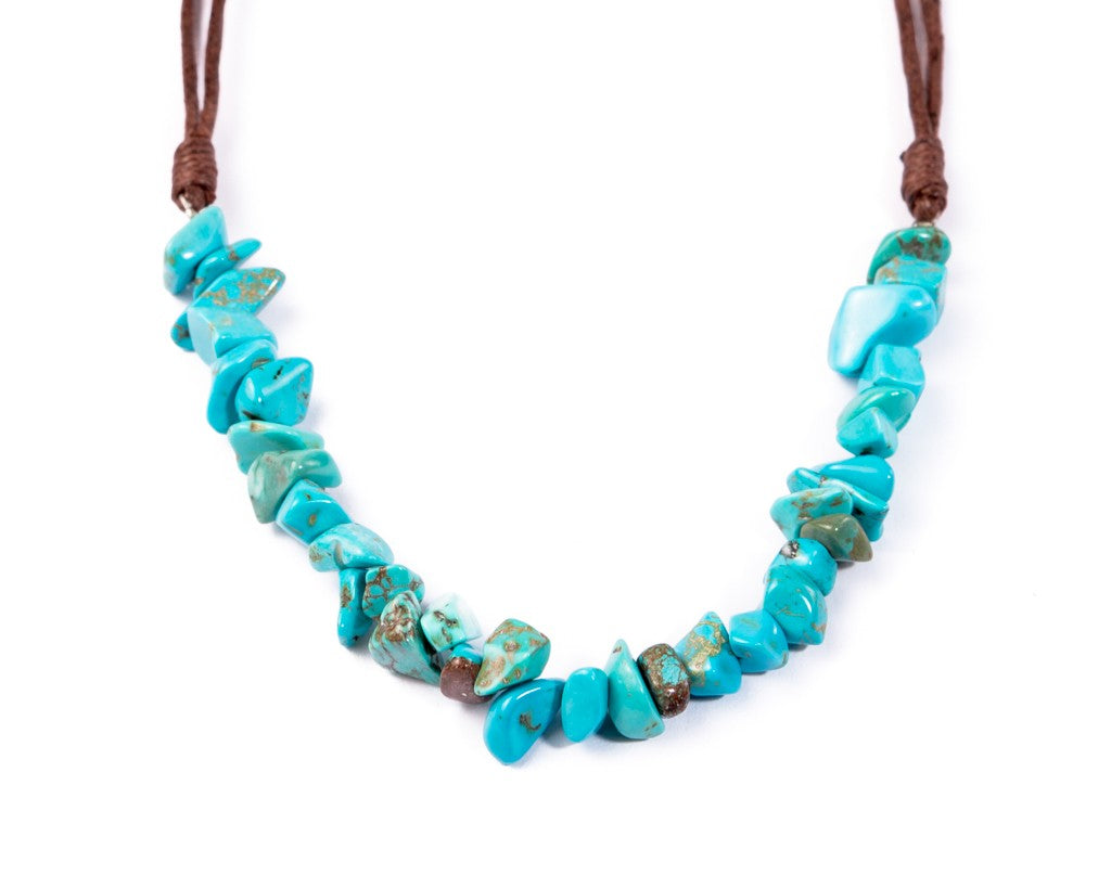 turquoise necklace chunky rocks