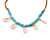 turquoise necklace sea shells