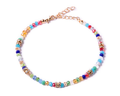 Anklet - Briolette Shape Beads Mix - boom-ibiza