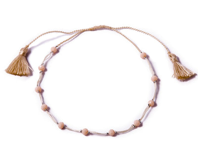 Anklet - White Briolette String Anklet - boom-ibiza