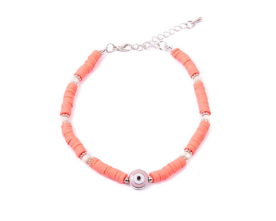Anklet  - Pink Eye Charm - boom-ibiza
