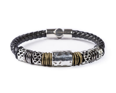 Magnetic Leather Bracelet - Madrid C - boom-ibiza