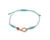 String Bracelet Golden Ring - Blue - boom-ibiza