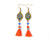 Dangle Earrings Ibiza Orange - boom-ibiza