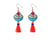 Dangle Earrings Luna Red - boom-ibiza