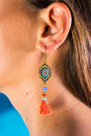 Dangle Earrings Ibiza Orange - boom-ibiza