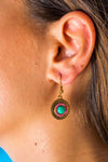 Dangle Earrings Turquoise Sun - boom-ibiza