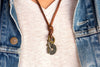 Leather Necklace Coin Charm - boom-ibiza