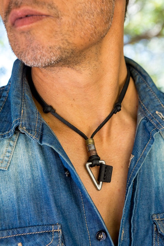 Hagartalmor Com Long Strand Mens Leather Necklace Leather Necklace