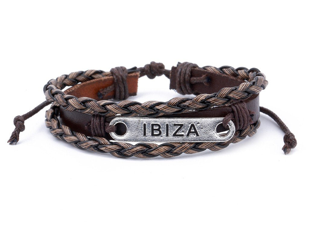 Leather Multistrand Bracelet metal Ibiza - boom-ibiza