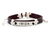Leather Bracelet metal Ibiza brown - boom-ibiza
