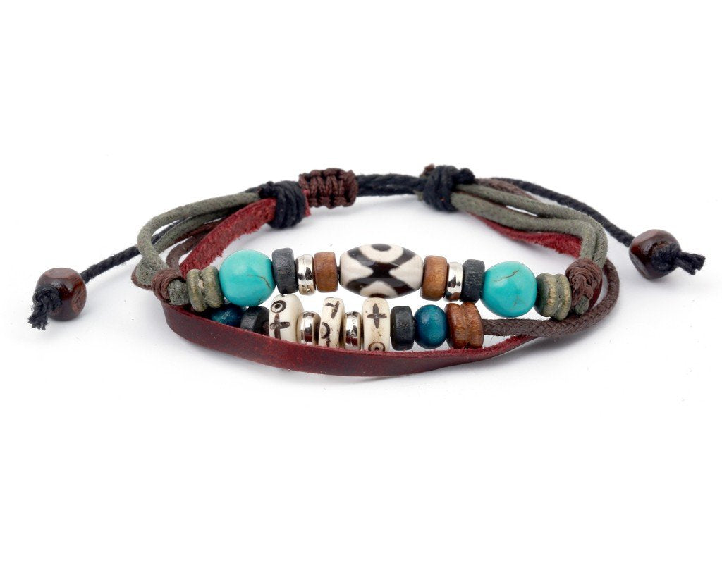 leather bracelet - Ibiza Boho style