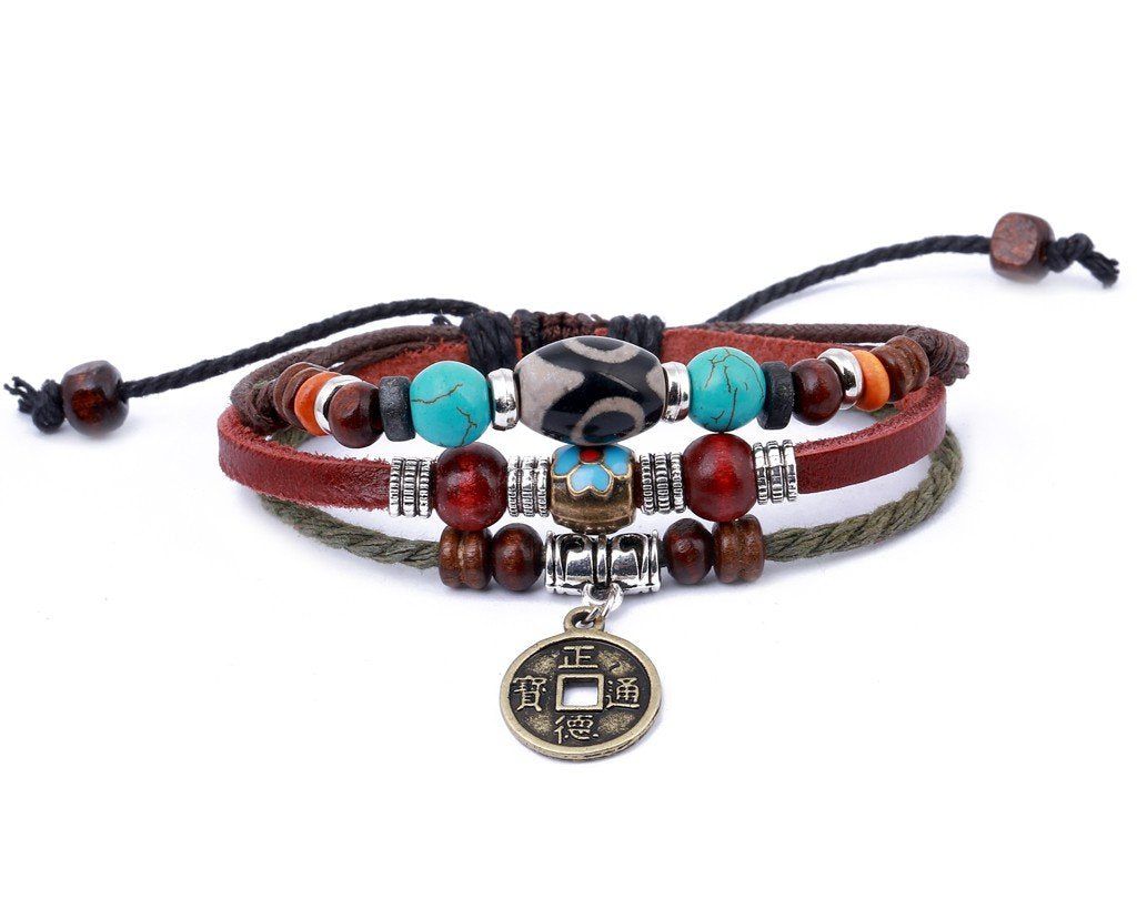 leather bracelet - Ibiza Boho style