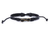 Leather Bracelet Brass infinity Black - boom-ibiza