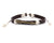Leather Bracelet Brass arrow brown - boom-ibiza