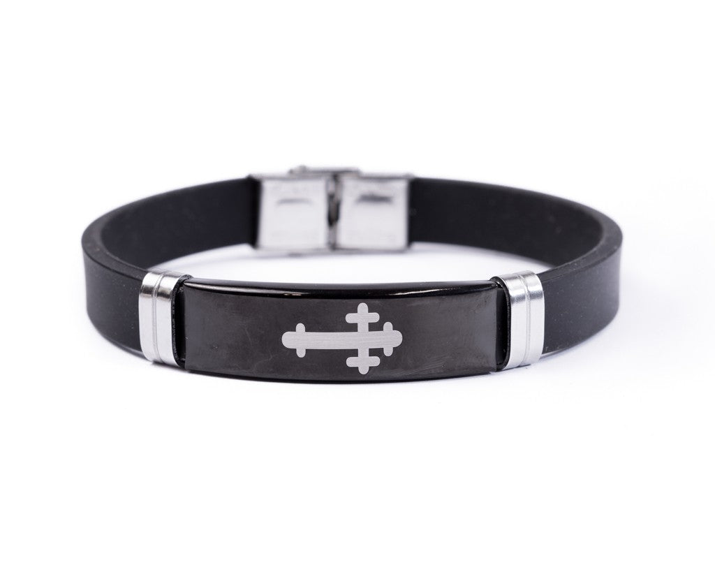Silicone Wristband Bracelet Cross - boom-ibiza