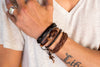leather bracelet braided - neat black - boom-ibiza