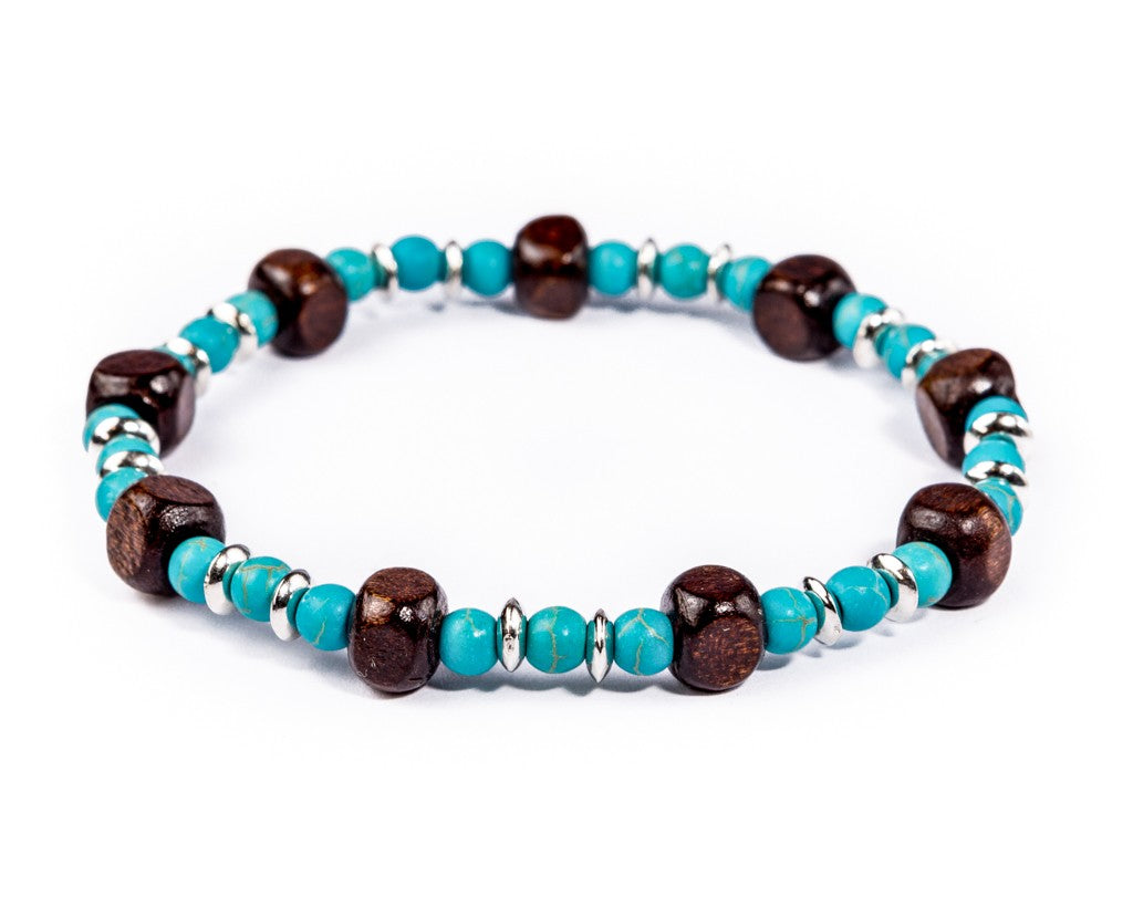 Turquoise Beads Stretch Bracelet - boom-ibiza
