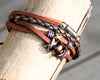leather multistrand bracelet metallic bead - boom-ibiza