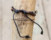 leather multistrand bracelet flower charm - boom-ibiza
