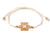 String Bracelet Golden Rectangle - White - boom-ibiza