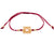 String Bracelet Golden Rectangle - Red - boom-ibiza