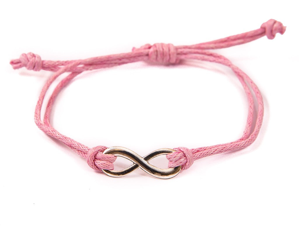 String Bracelet Golden Infinity - Pink