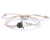 String Bracelet Metal  Hamsa - White
