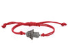 String Bracelet Metal  Hamsa - Red - boom-ibiza