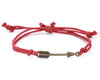 String Bracelet Brass Arrow - Red - boom-ibiza