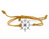 String Bracelet Metal Ship Wheel - Yellow - boom-ibiza