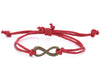 String Bracelet Brass Infinity - Red - boom-ibiza