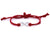 String Bracelet Metal Infinity - Red