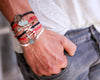 String Bracelet Metal  Hamsa - Red - boom-ibiza