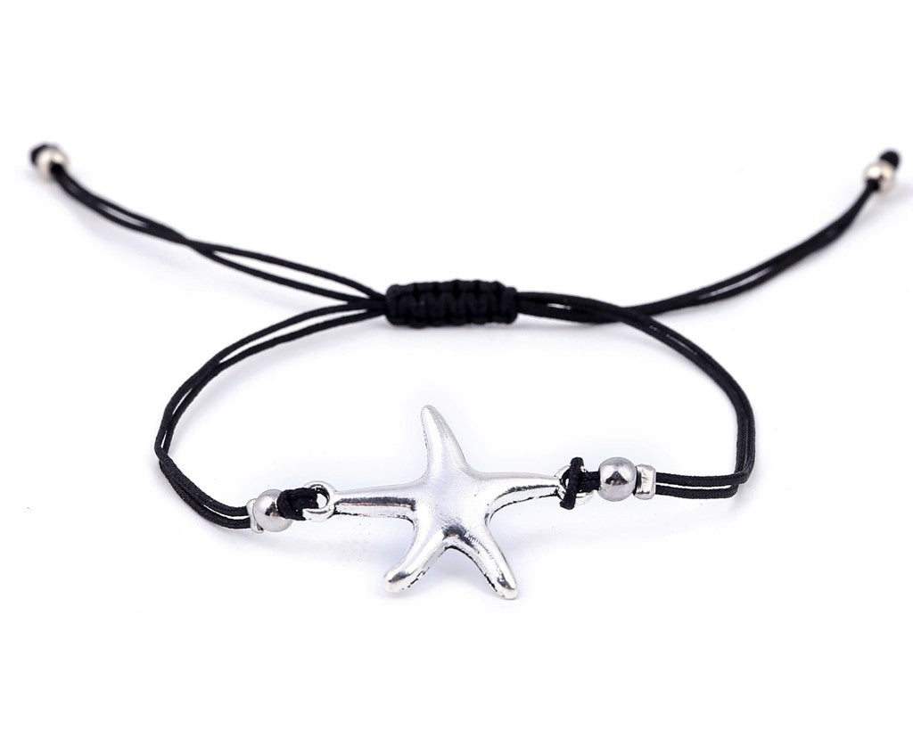 String Bracelet Sea Star - Black - boom-ibiza