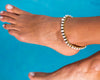 Anklet - Brass & Pearl Anklet - boom-ibiza