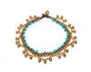 Anklet  -  Brass Bells & Turquoise Chips Anklet - boom-ibiza