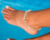 Anklet  -  Brass & White Agate Chip Anklet - boom-ibiza