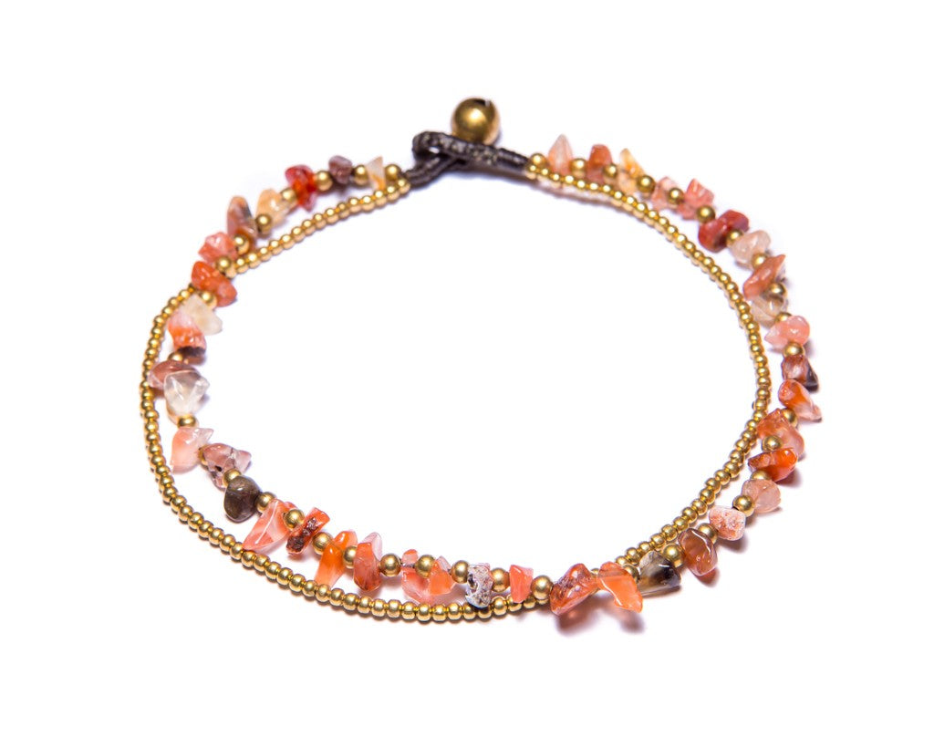 Anklet  -  Brass & Citrine Anklet