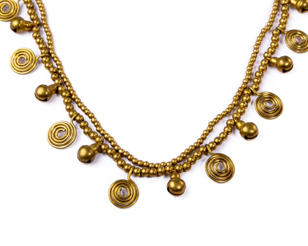 Golden beach Brass Necklace
