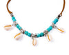 turquoise necklace sea shells - boom-ibiza