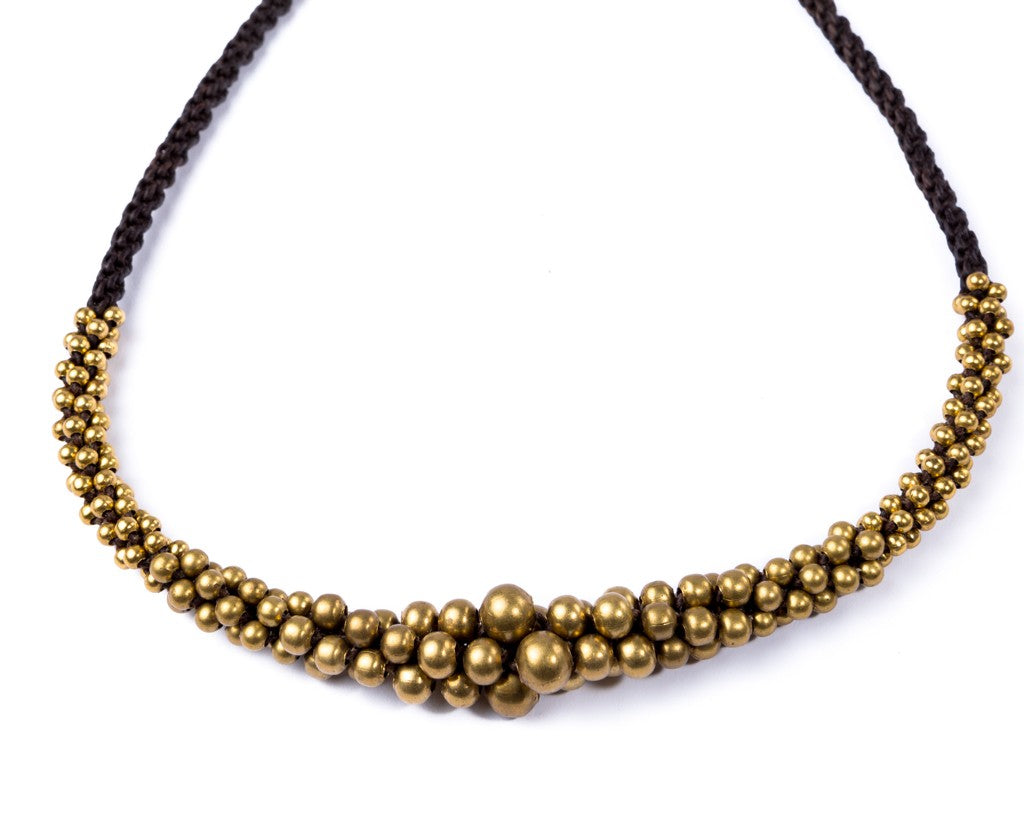 Bohemian Brass Balls Necklace