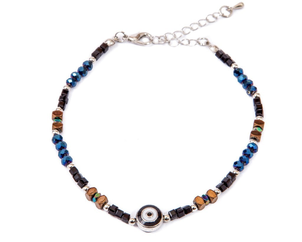 Anklet  - Black Eye Charm - boom-ibiza
