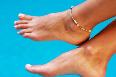 Anklet  - Colorful Briolette Shape Beads - boom-ibiza